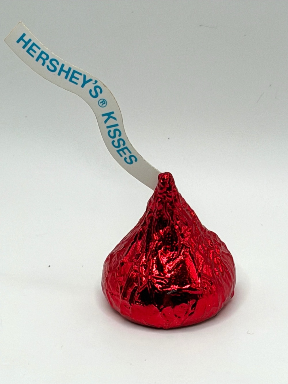 Vintage 1989 Hallmark Hershey's Kiss Red Foil Lapel Pin Brooch Valentine's Day